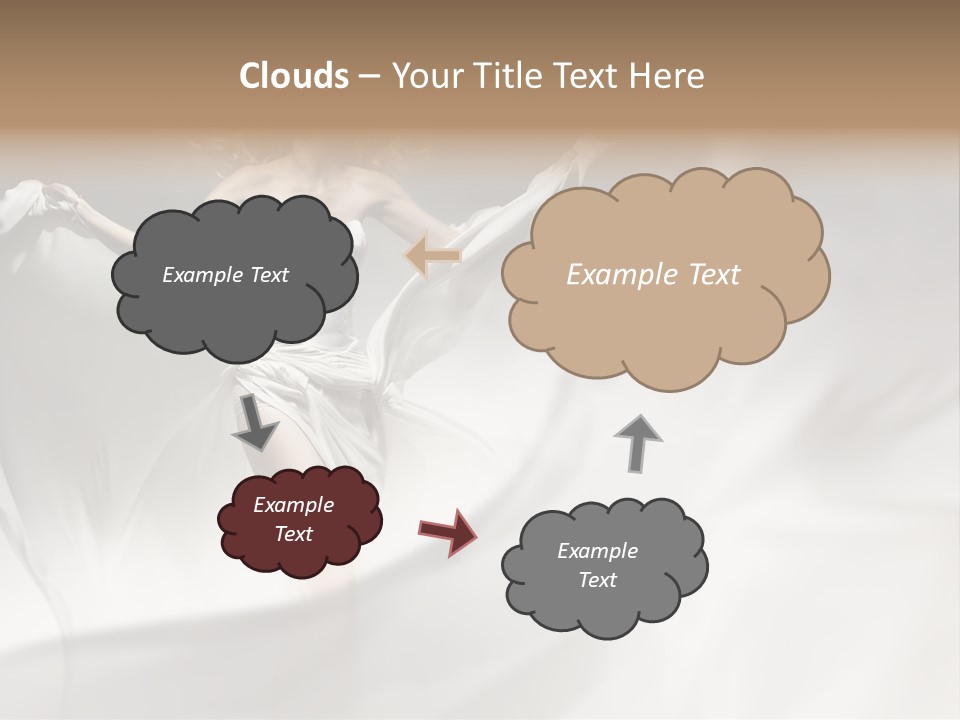 Sitting Windblown Seated PowerPoint Template