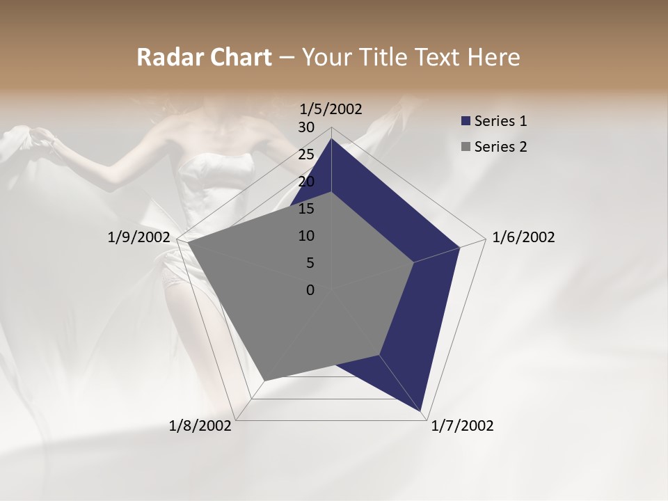 Sitting Windblown Seated PowerPoint Template