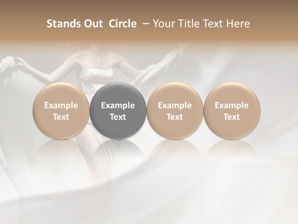 Sitting Windblown Seated PowerPoint Template