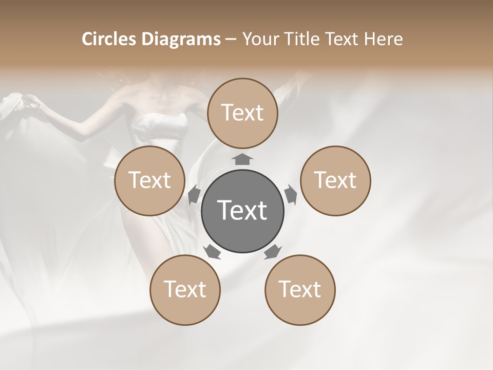 Sitting Windblown Seated PowerPoint Template