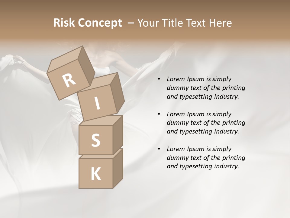 Sitting Windblown Seated PowerPoint Template