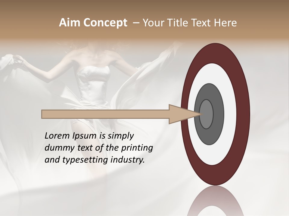 Sitting Windblown Seated PowerPoint Template