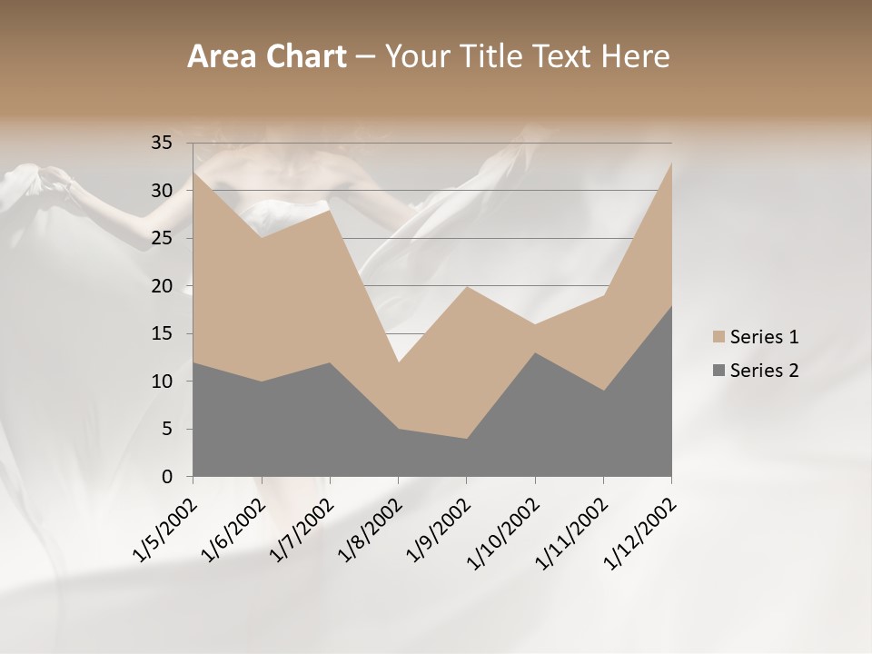Sitting Windblown Seated PowerPoint Template