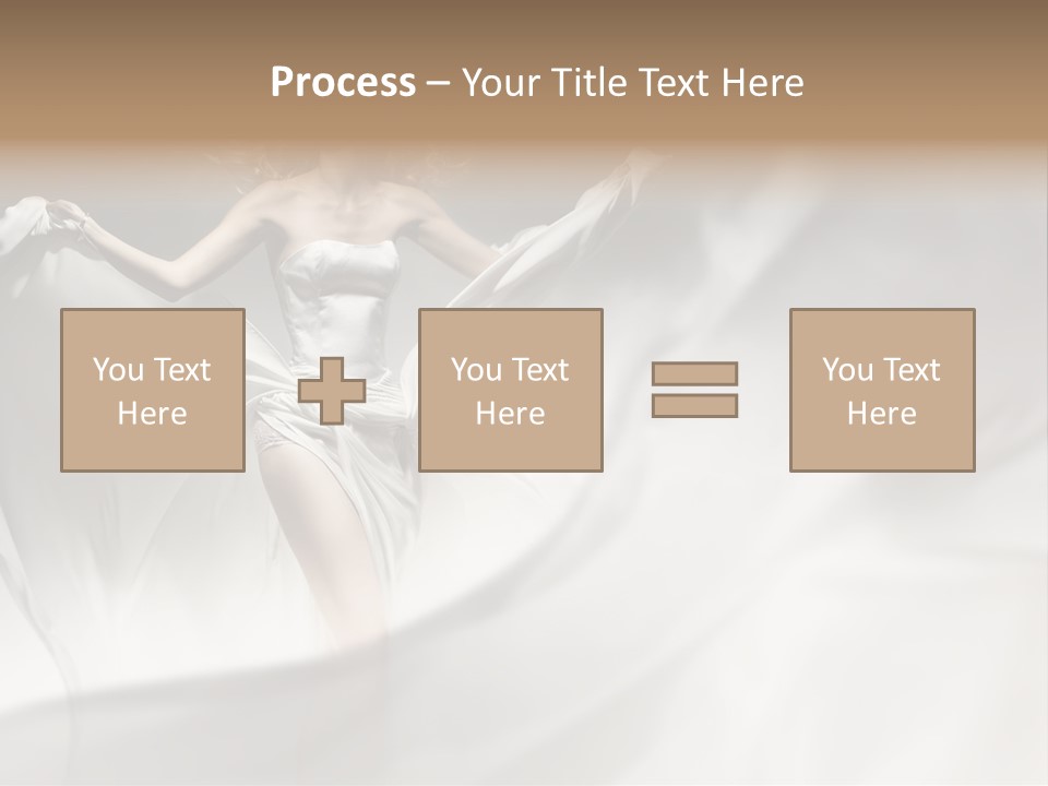 Sitting Windblown Seated PowerPoint Template