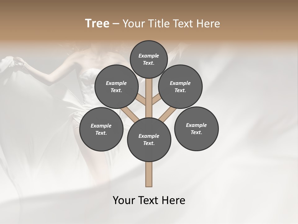 Sitting Windblown Seated PowerPoint Template