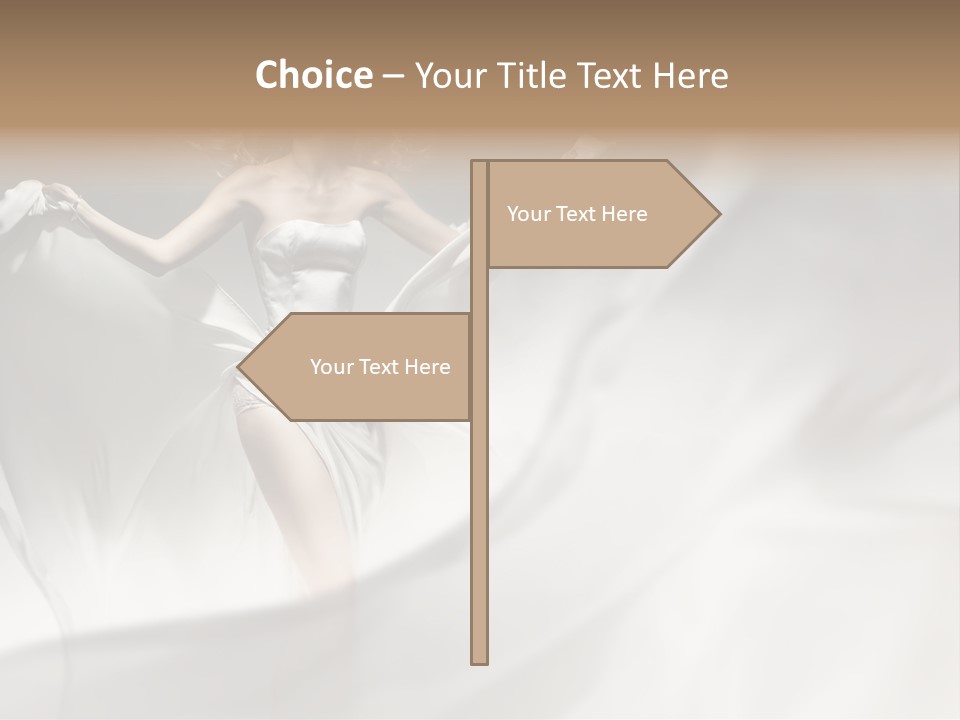 Sitting Windblown Seated PowerPoint Template