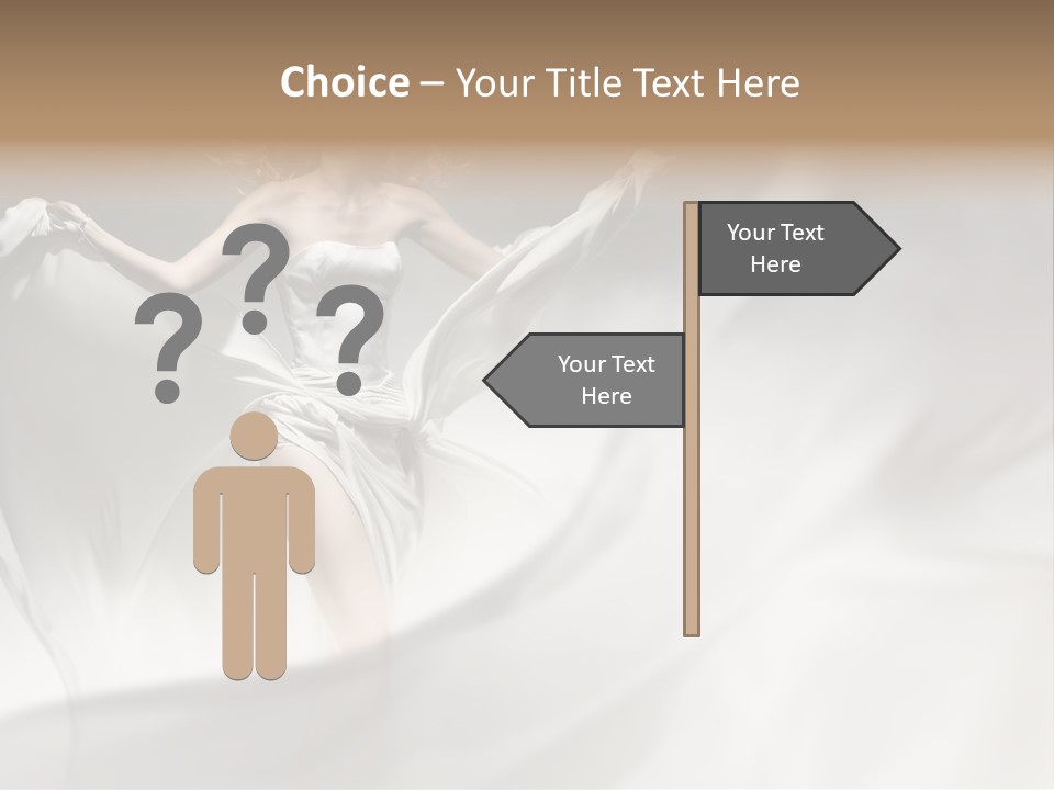 Sitting Windblown Seated PowerPoint Template