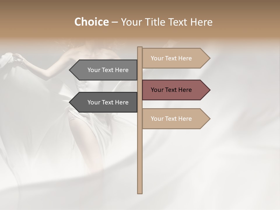 Sitting Windblown Seated PowerPoint Template