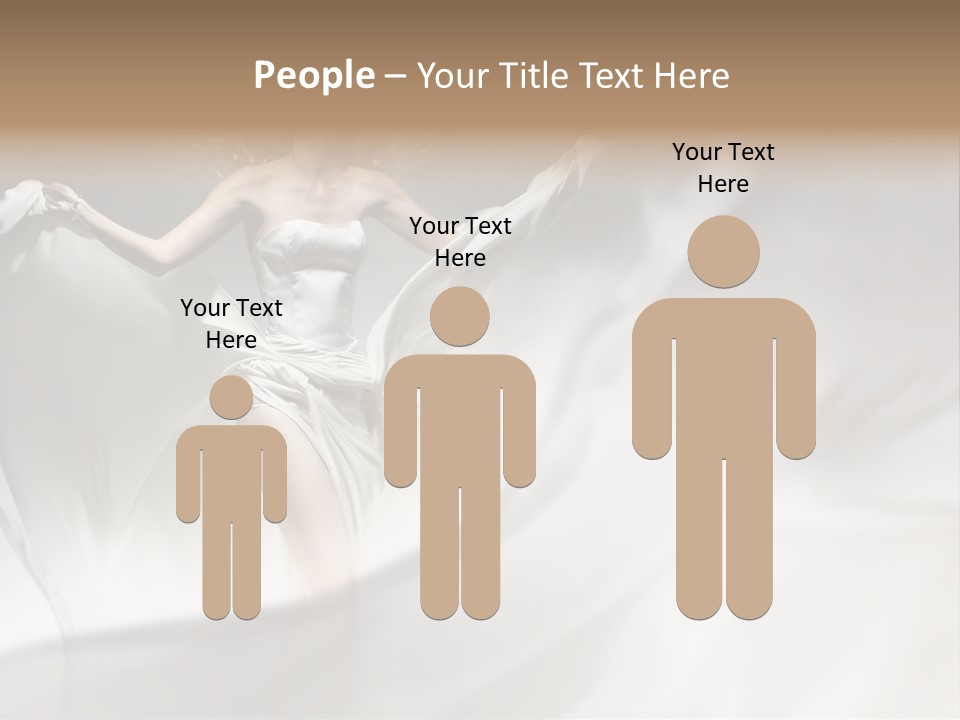 Sitting Windblown Seated PowerPoint Template