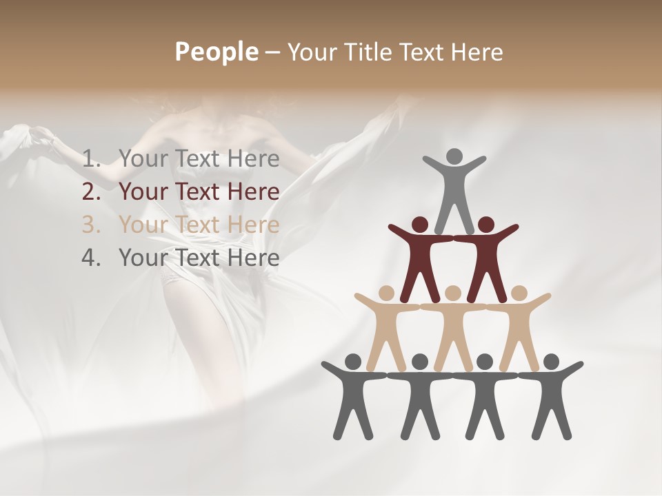 Sitting Windblown Seated PowerPoint Template