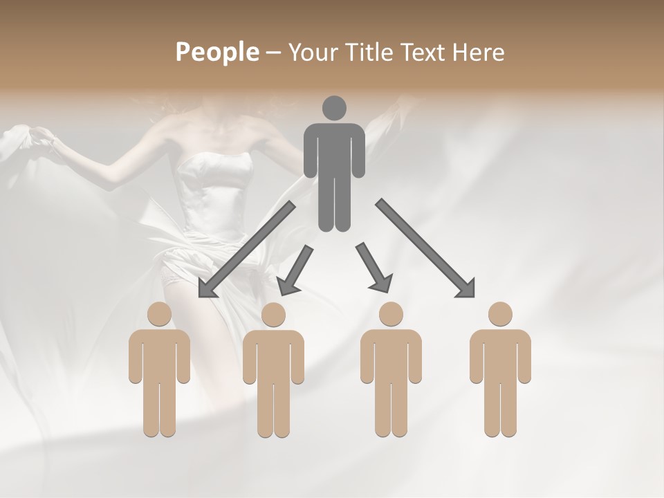 Sitting Windblown Seated PowerPoint Template