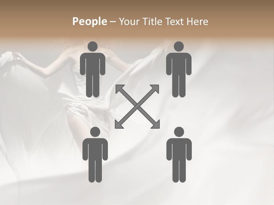 Sitting Windblown Seated PowerPoint Template