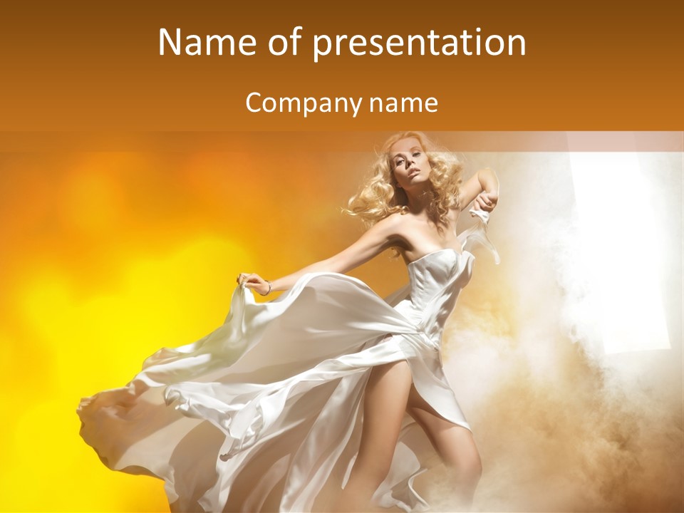 Spring Glamour Windblown PowerPoint Template