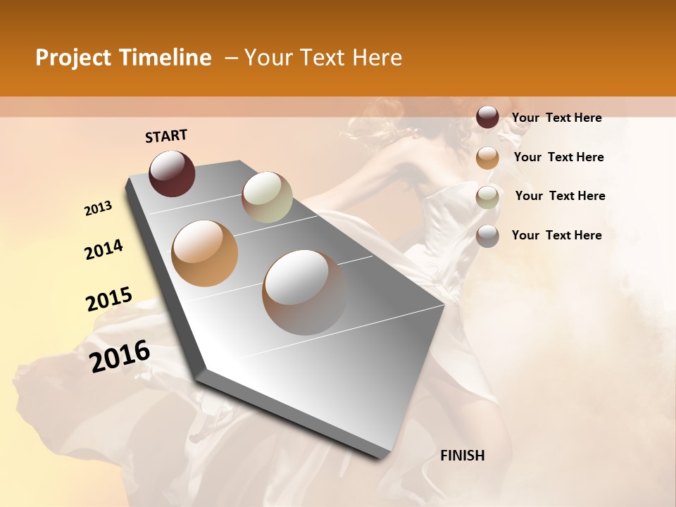 Spring Glamour Windblown PowerPoint Template