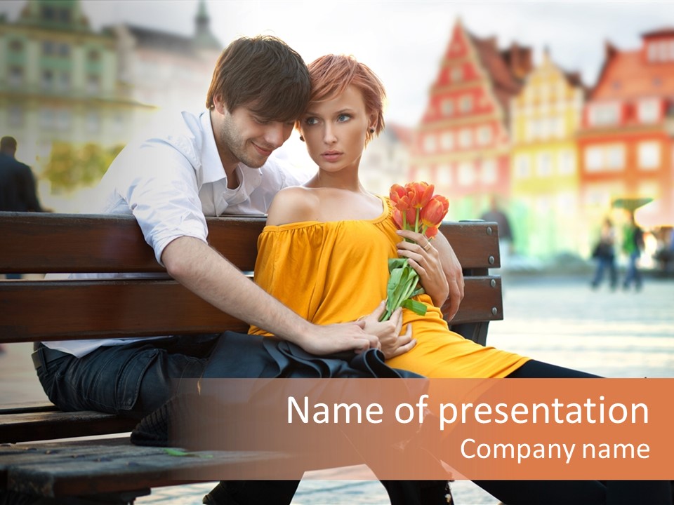 White Girlfriend Dating PowerPoint Template