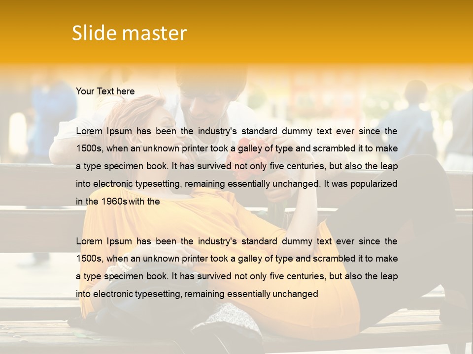 Flirt Date Flower PowerPoint Template