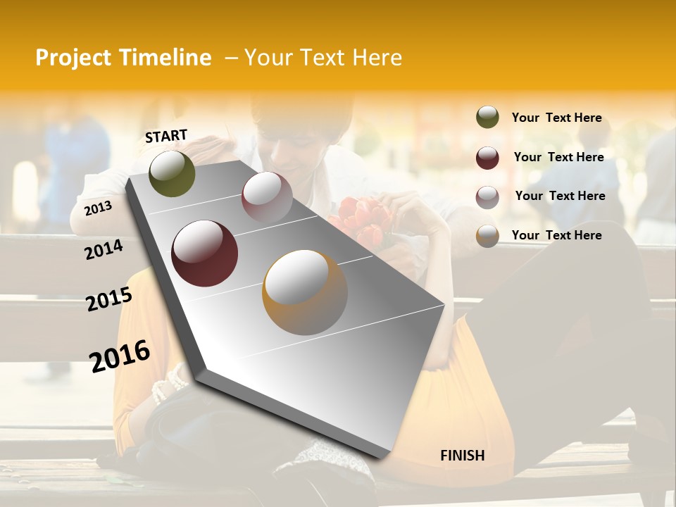 Flirt Date Flower PowerPoint Template