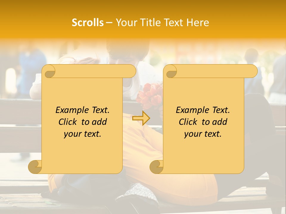 Flirt Date Flower PowerPoint Template