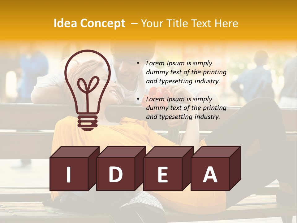 Flirt Date Flower PowerPoint Template