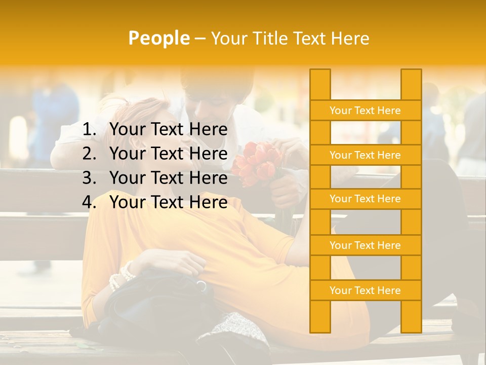 Flirt Date Flower PowerPoint Template