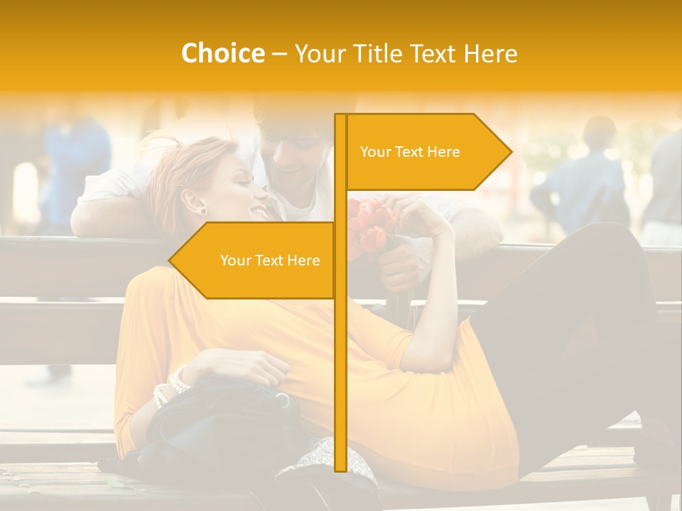 Flirt Date Flower PowerPoint Template