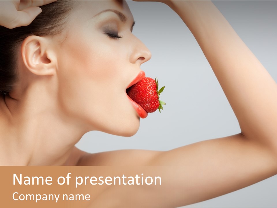 Bright Flirt Hungry PowerPoint Template