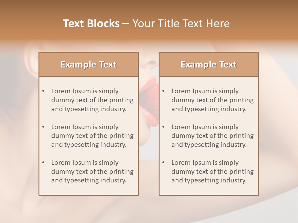 Bright Flirt Hungry PowerPoint Template