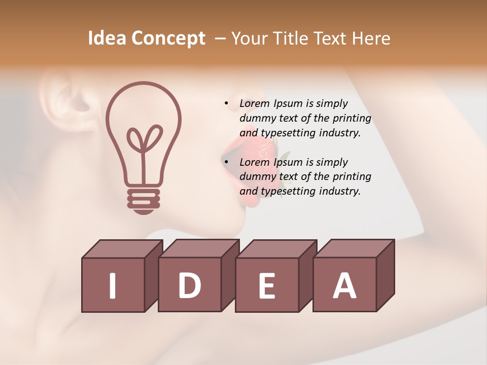 Bright Flirt Hungry PowerPoint Template