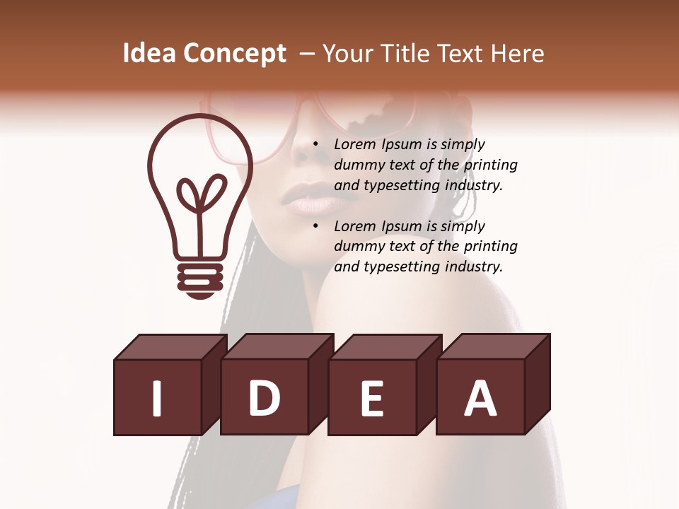 Gorgeou En Uality Eyegla E PowerPoint Template