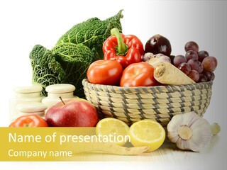 Cucumber Garlic Zucchini PowerPoint Template