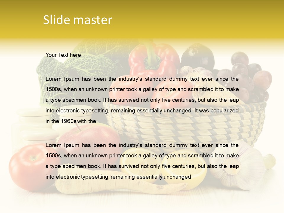 Cucumber Garlic Zucchini PowerPoint Template