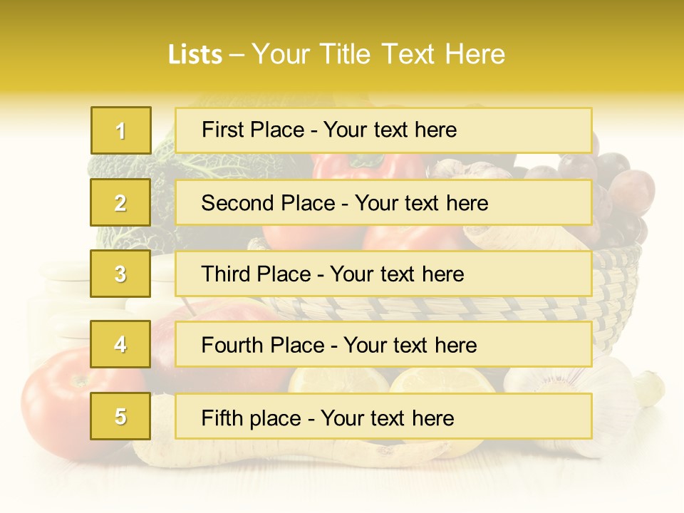 Cucumber Garlic Zucchini PowerPoint Template