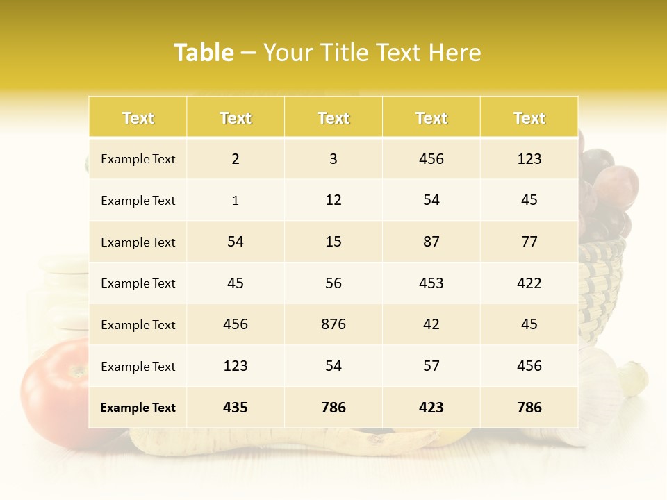 Cucumber Garlic Zucchini PowerPoint Template