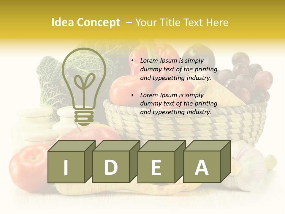 Cucumber Garlic Zucchini PowerPoint Template