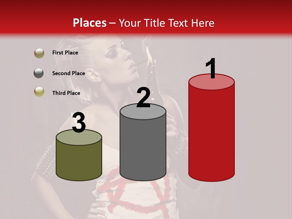 Female Antiglobalism Girl PowerPoint Template