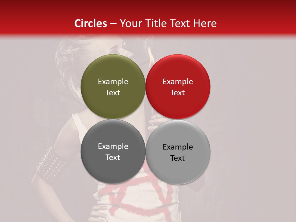 Female Antiglobalism Girl PowerPoint Template