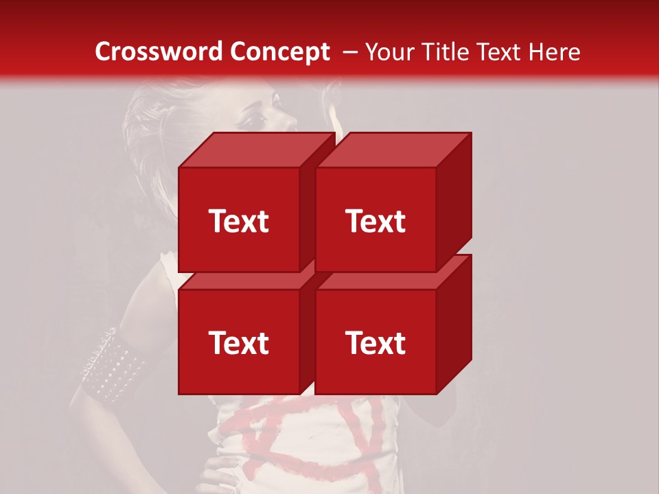 Female Antiglobalism Girl PowerPoint Template