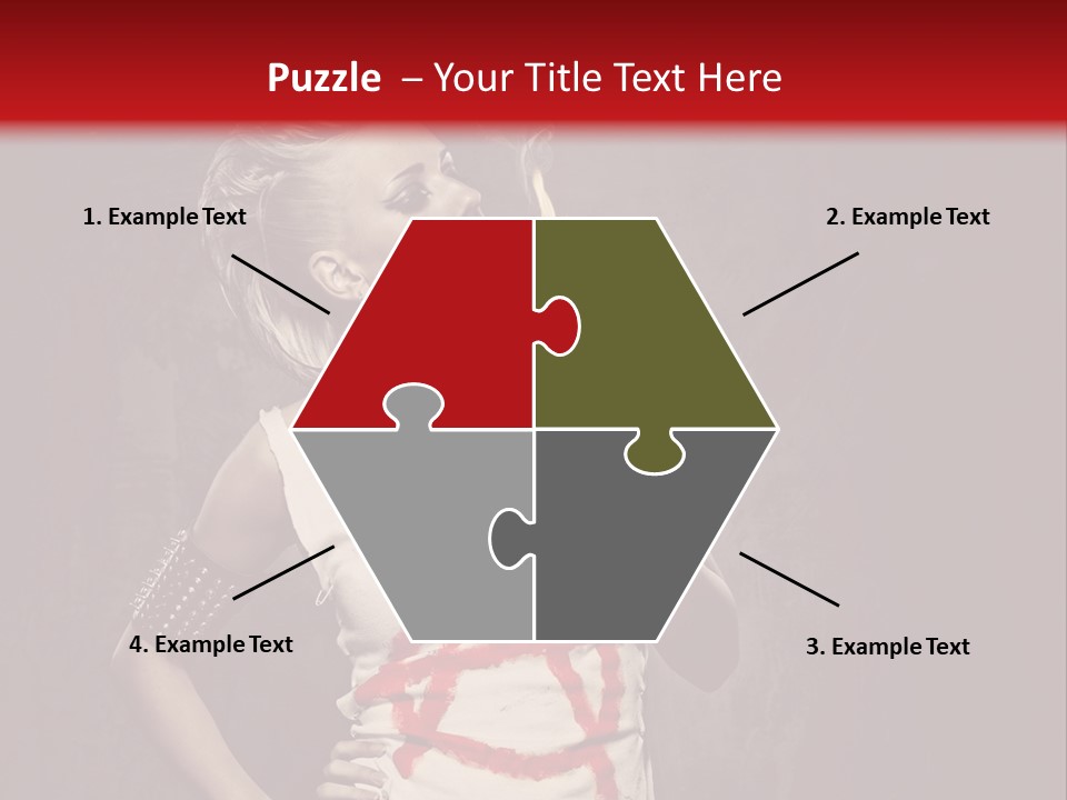 Female Antiglobalism Girl PowerPoint Template