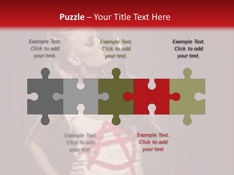 Female Antiglobalism Girl PowerPoint Template