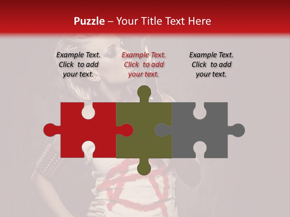 Female Antiglobalism Girl PowerPoint Template