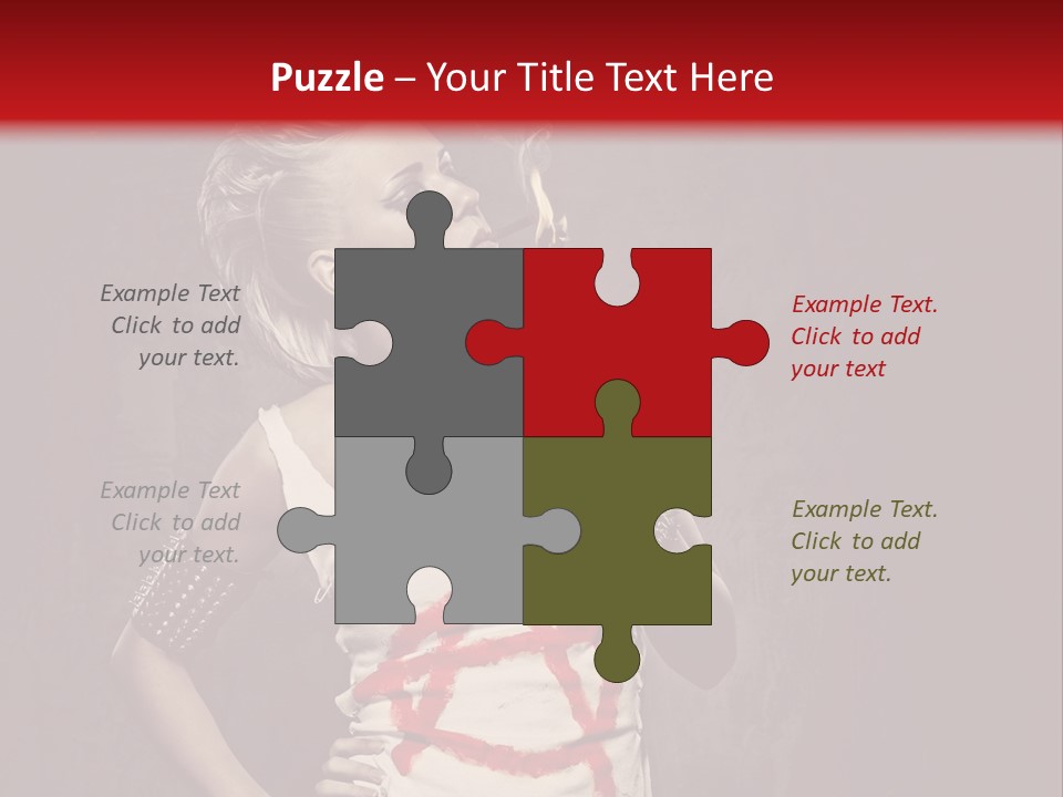 Female Antiglobalism Girl PowerPoint Template