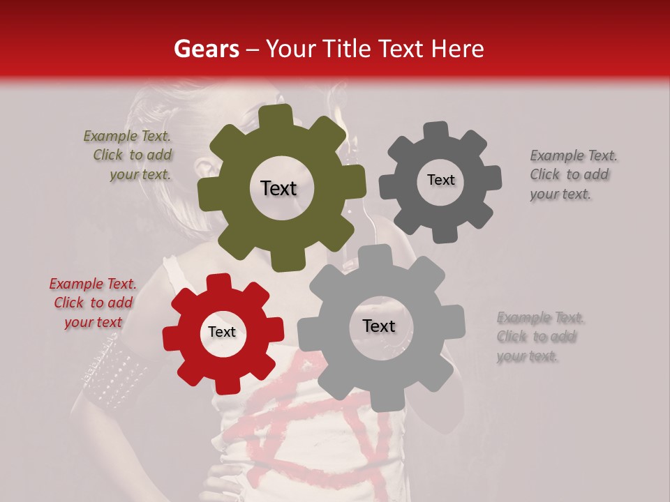 Female Antiglobalism Girl PowerPoint Template