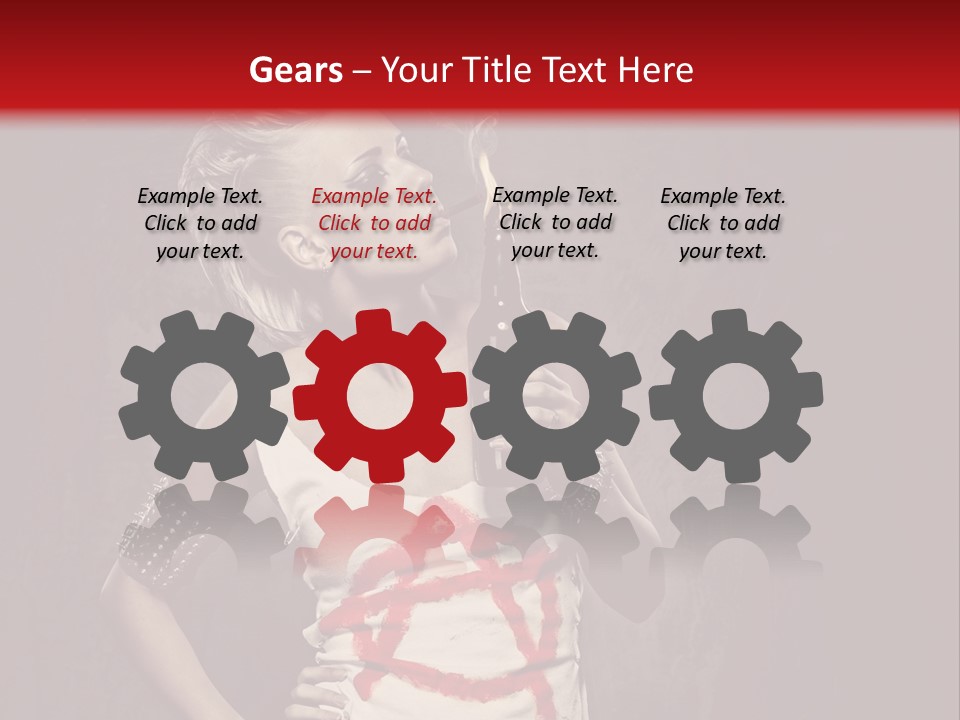 Female Antiglobalism Girl PowerPoint Template