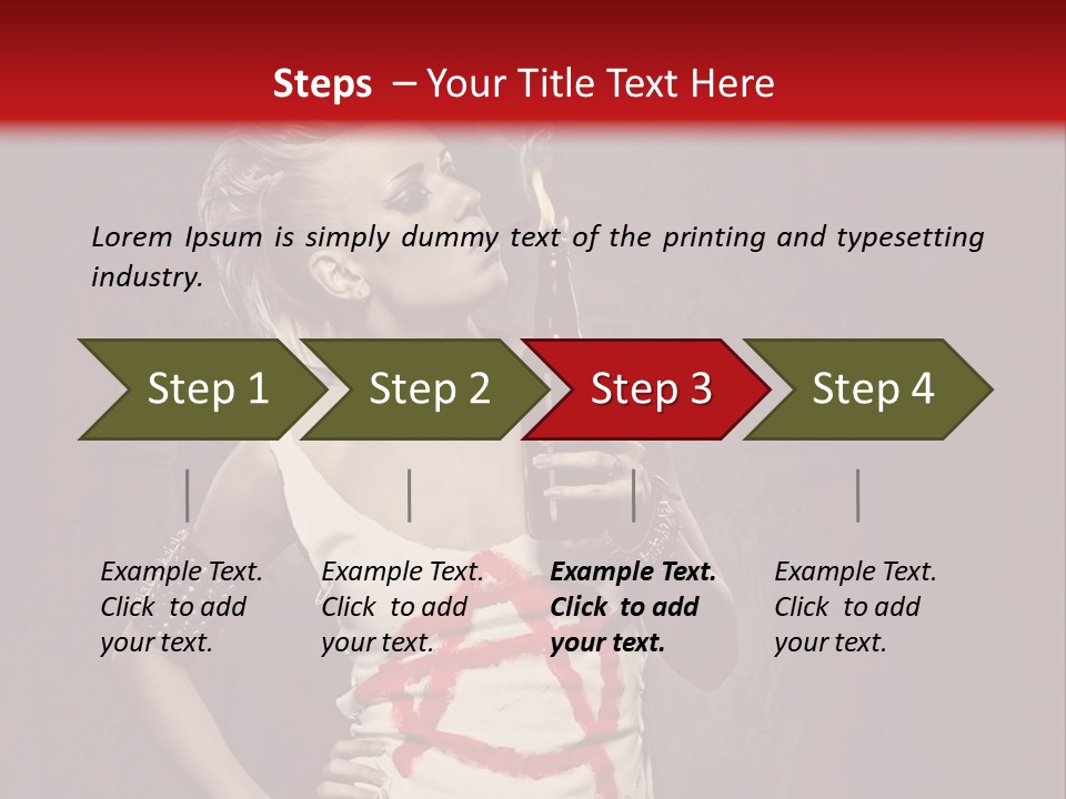 Female Antiglobalism Girl PowerPoint Template