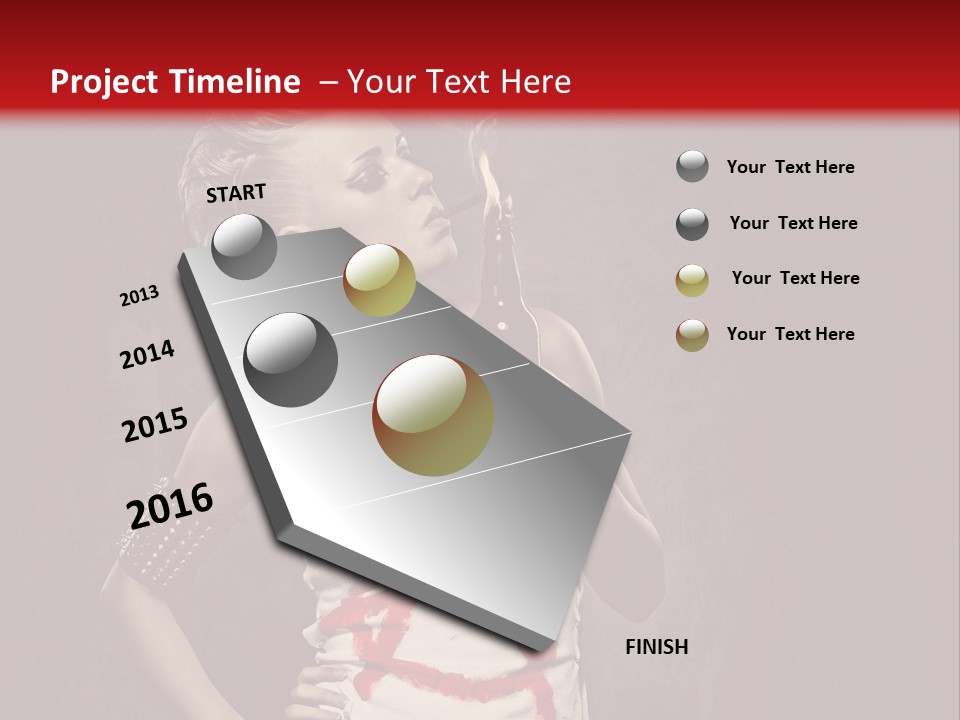 Female Antiglobalism Girl PowerPoint Template