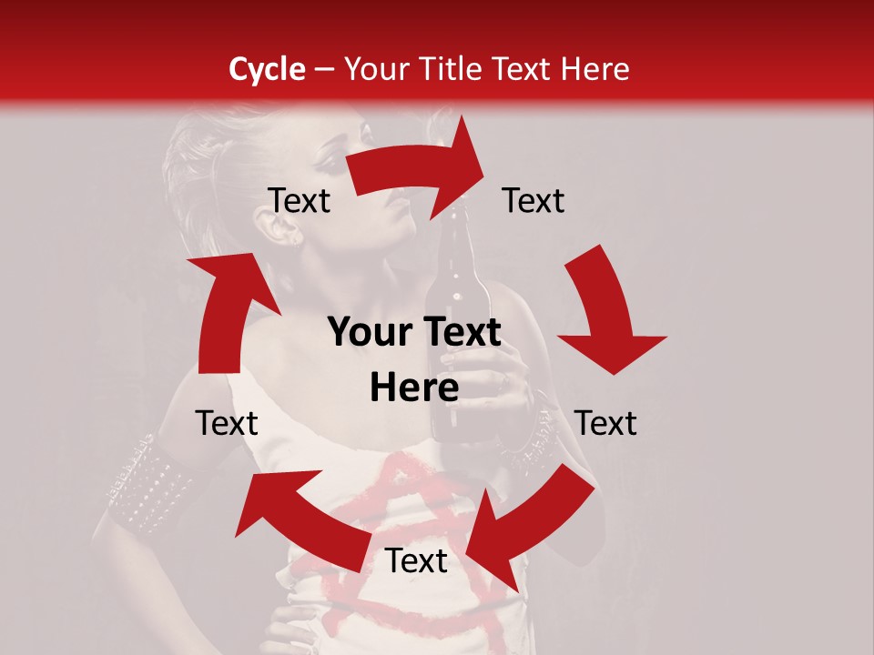 Female Antiglobalism Girl PowerPoint Template