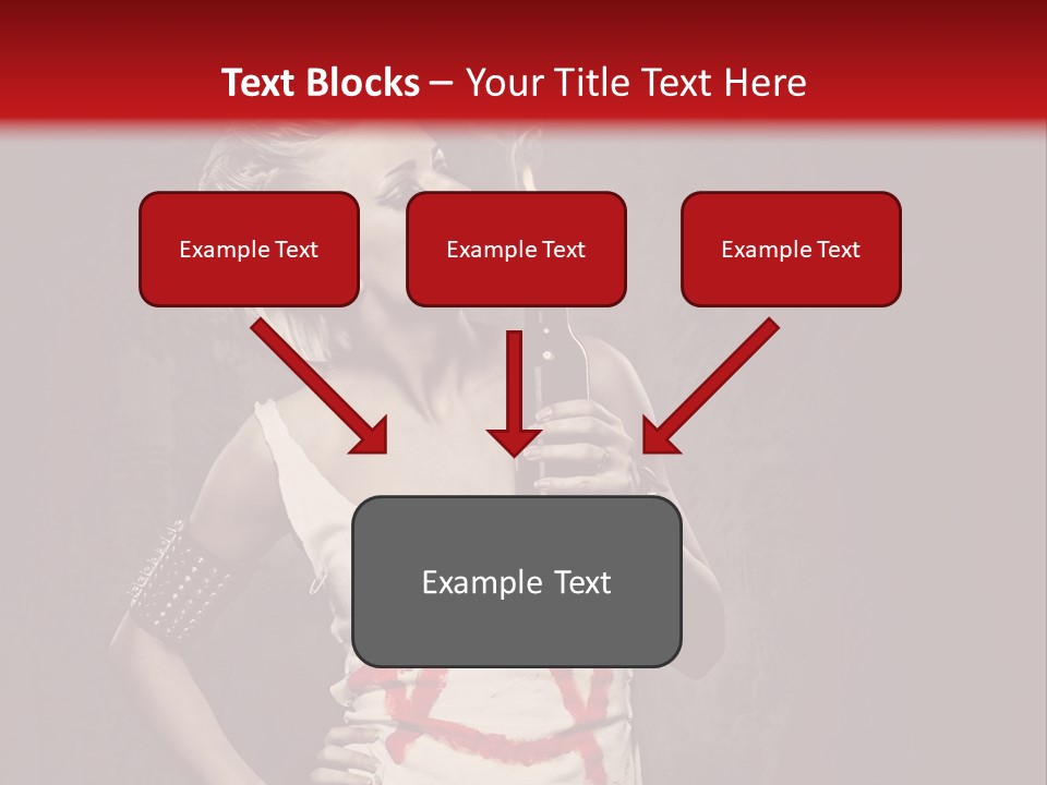 Female Antiglobalism Girl PowerPoint Template