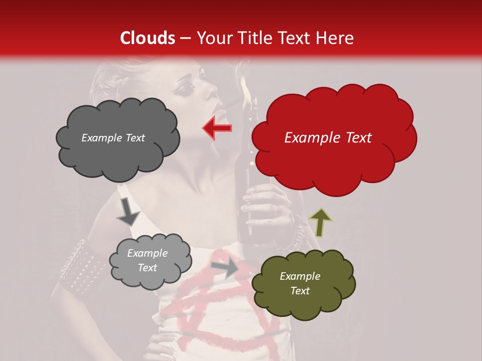 Female Antiglobalism Girl PowerPoint Template