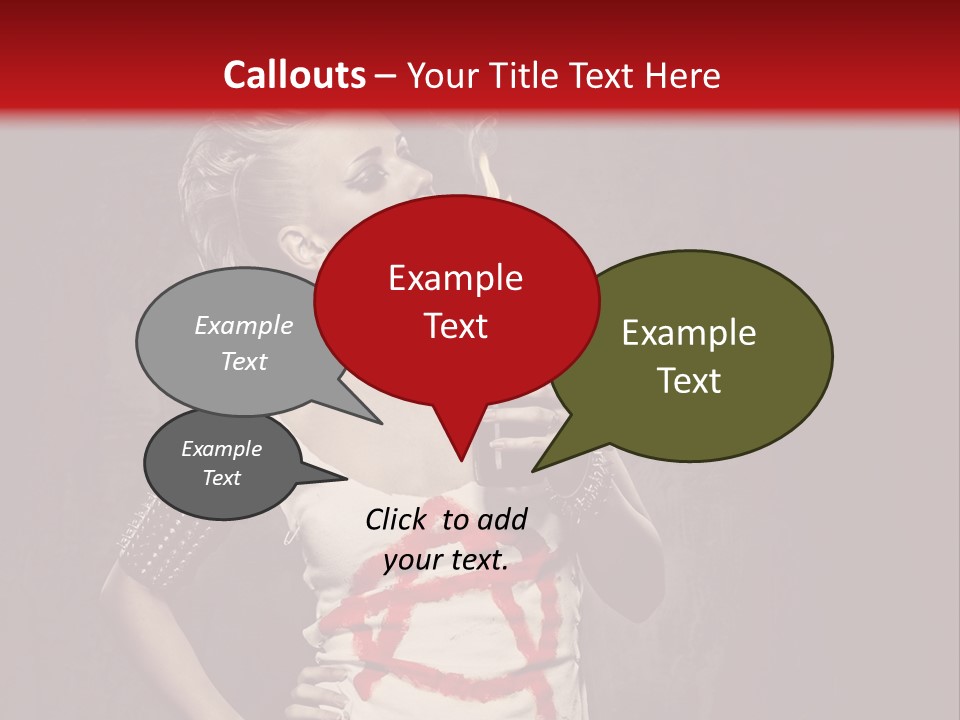 Female Antiglobalism Girl PowerPoint Template