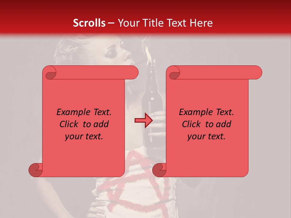 Female Antiglobalism Girl PowerPoint Template